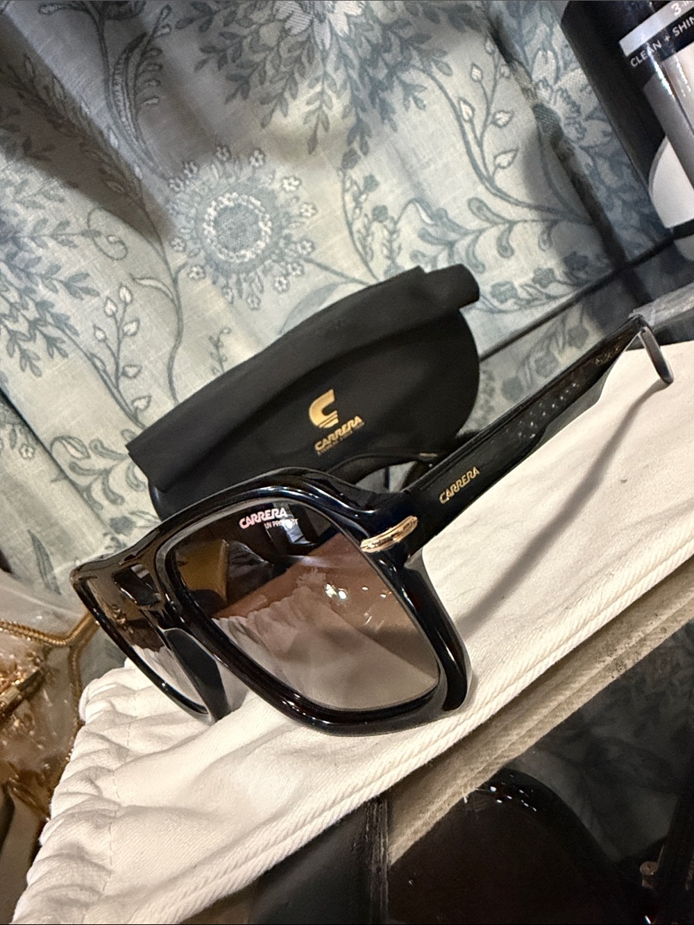 Carrera Black Sunglasses with gold